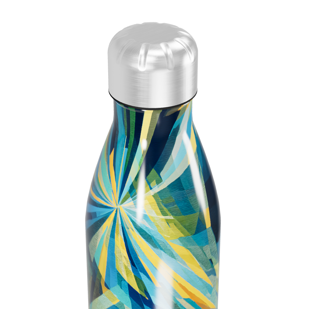 Garrafa Inox - Estampa Geométrica Colorida