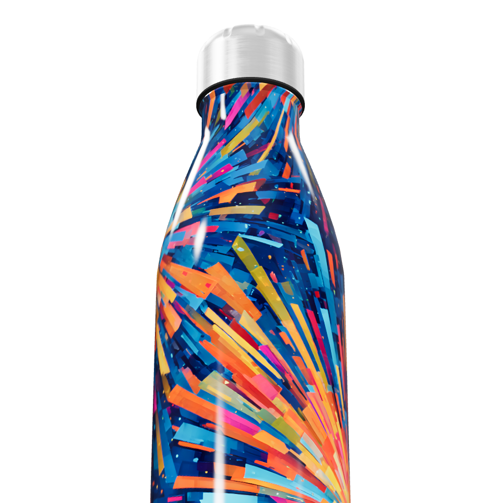 Garrafa Inox - Estampa Colorida Abstrata
