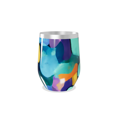 Copo Térmico Slim - Colorido Abstrato Inox