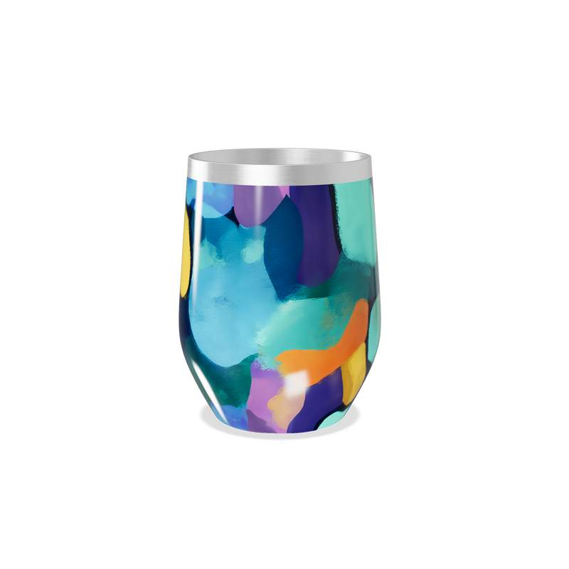 Copo Térmico Slim - Colorido Abstrato Inox