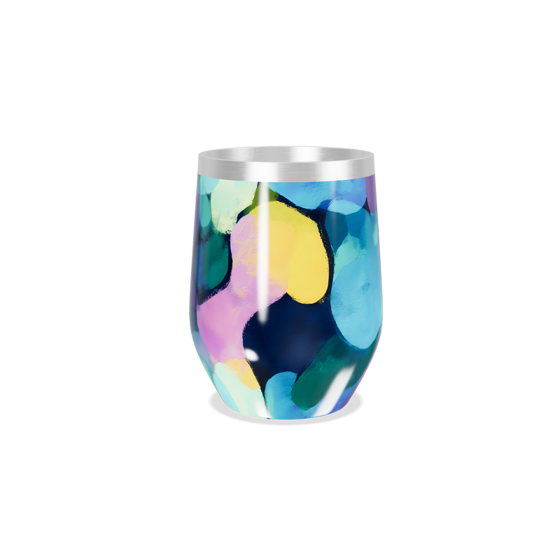 Copo Térmico Slim - Colorido Abstrato Inox