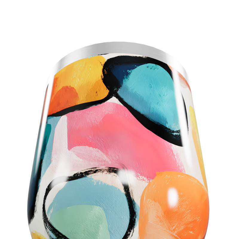 Copo Térmico Slim - Estampado Colorido Aço Inox