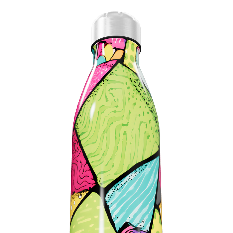 Garrafa Inox - Estampa Colorida Abstrata