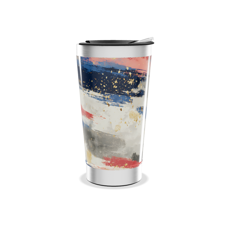 Copo Térmico - Estampa Abstrata Colorida