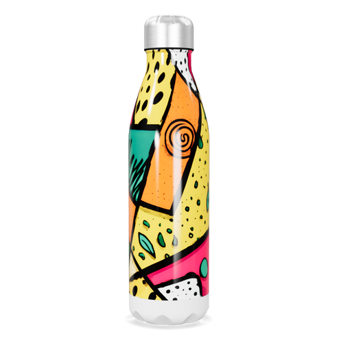 Garrafa Inox - Estampa Colorida Abstrata