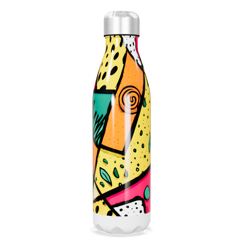Garrafa Inox - Estampa Colorida Abstrata