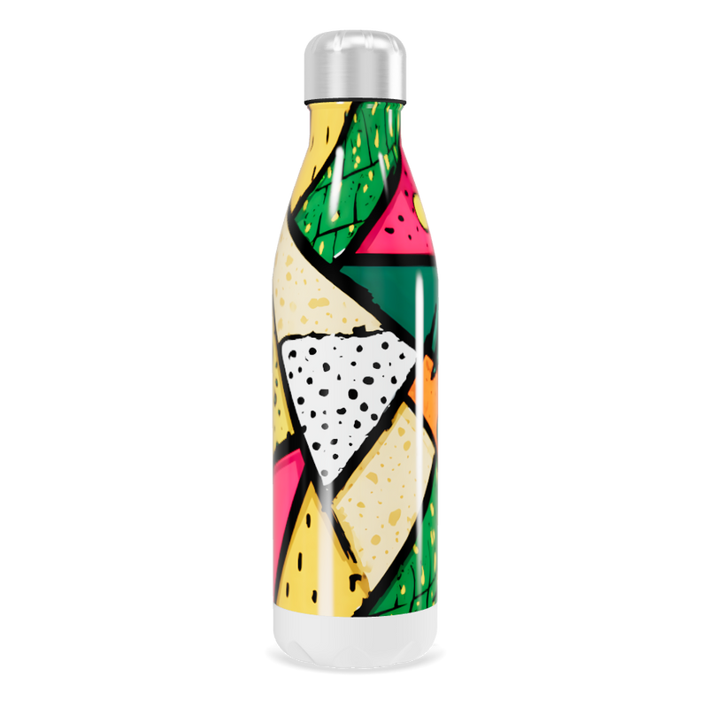 Garrafa Inox - Estampa Colorida Abstrata