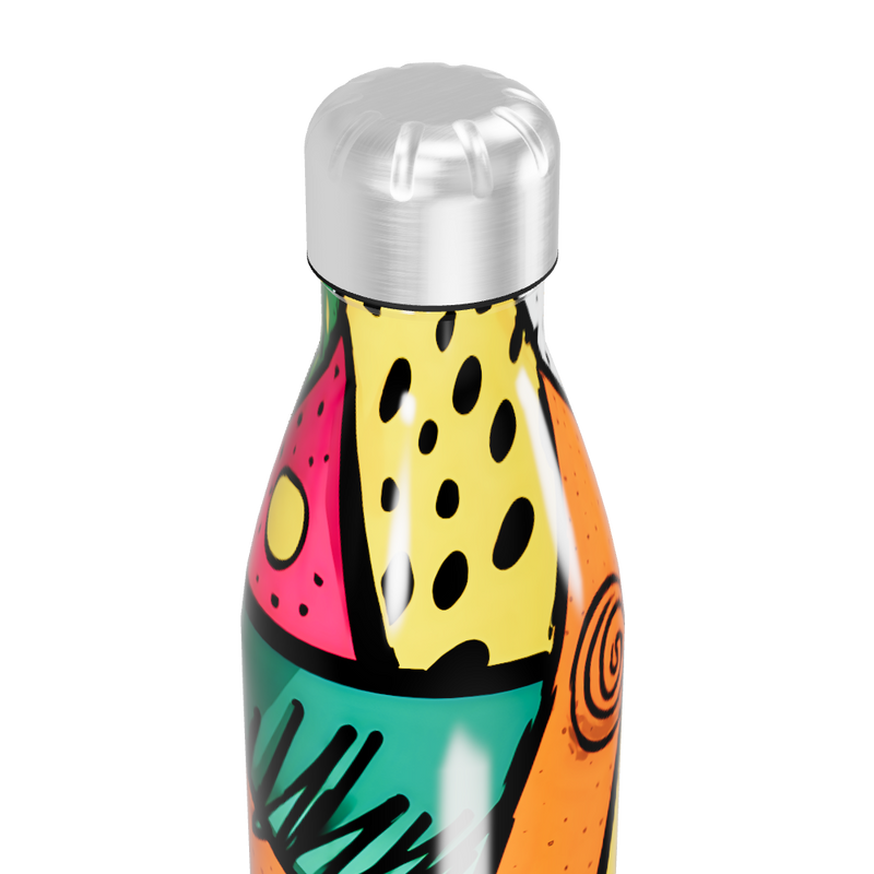 Garrafa Inox - Estampa Colorida Abstrata