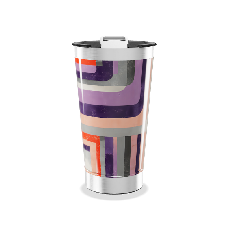 Copo Térmico - Estampado Geométrico Colorido