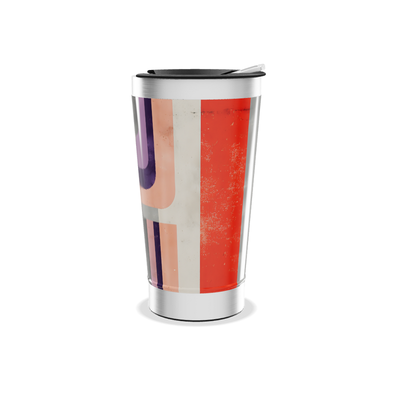 Copo Térmico - Estampado Geométrico Colorido