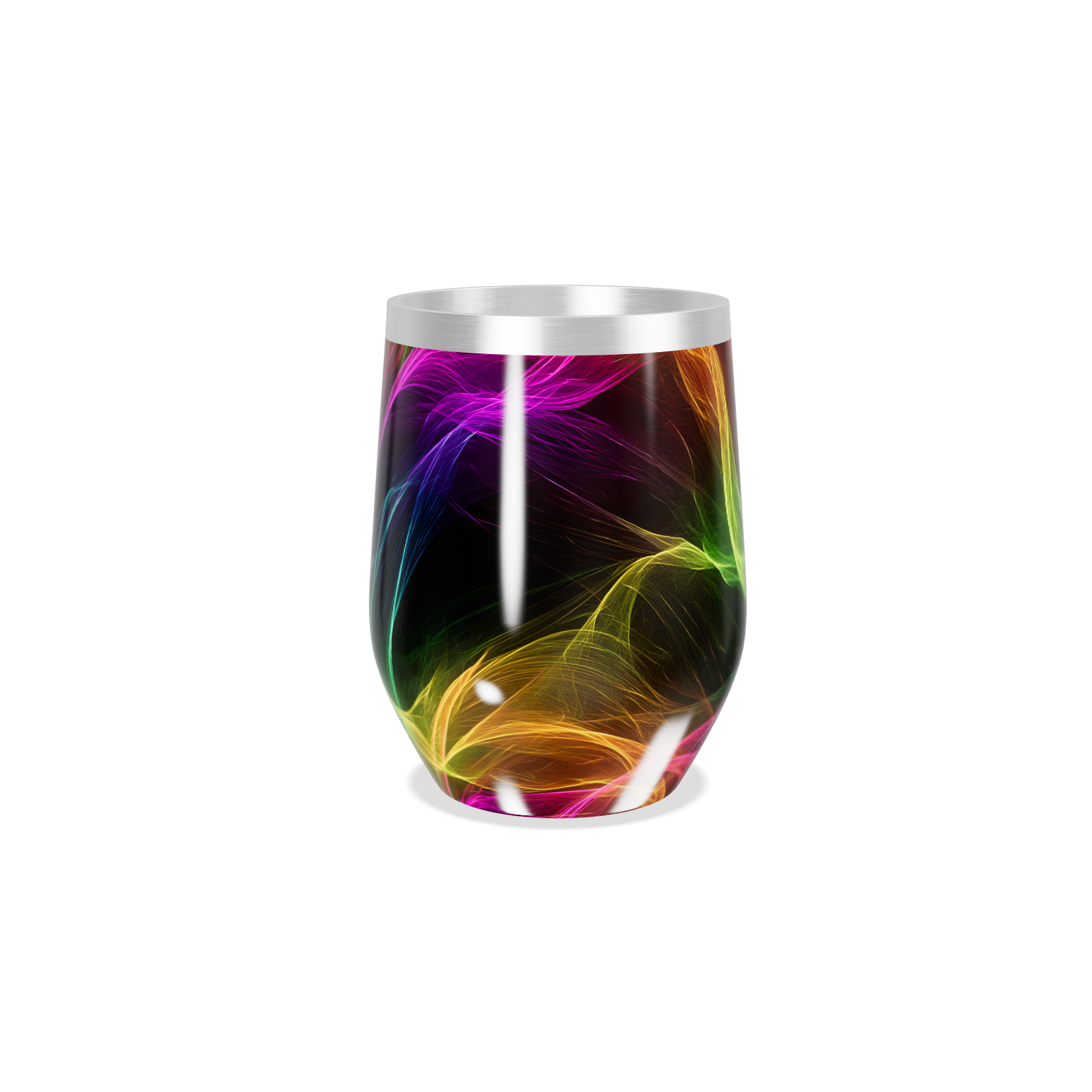 Copo Térmico Slim - Colorido Abstrato Inox