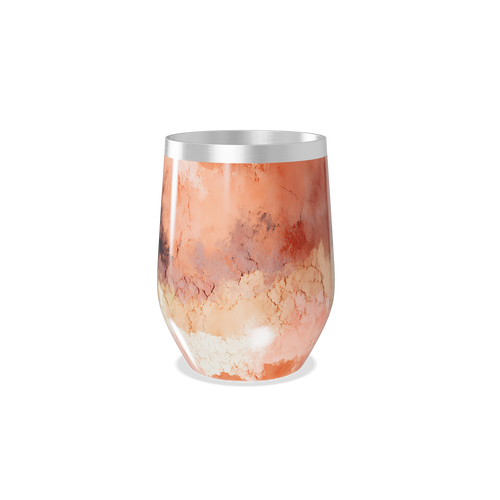 Copo Térmico Slim - Mármore Laranja Aço