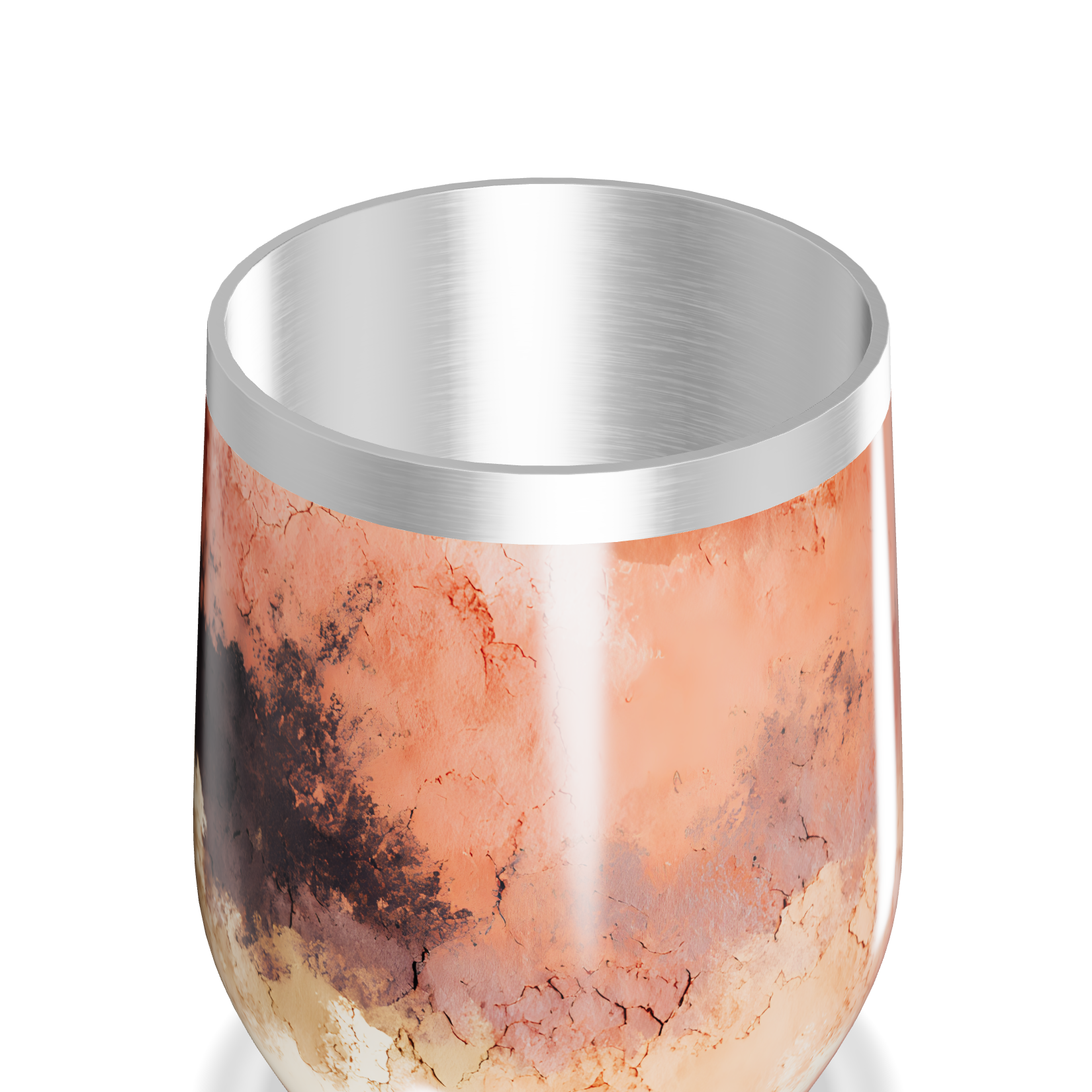 Copo Térmico Slim - Mármore Laranja Aço