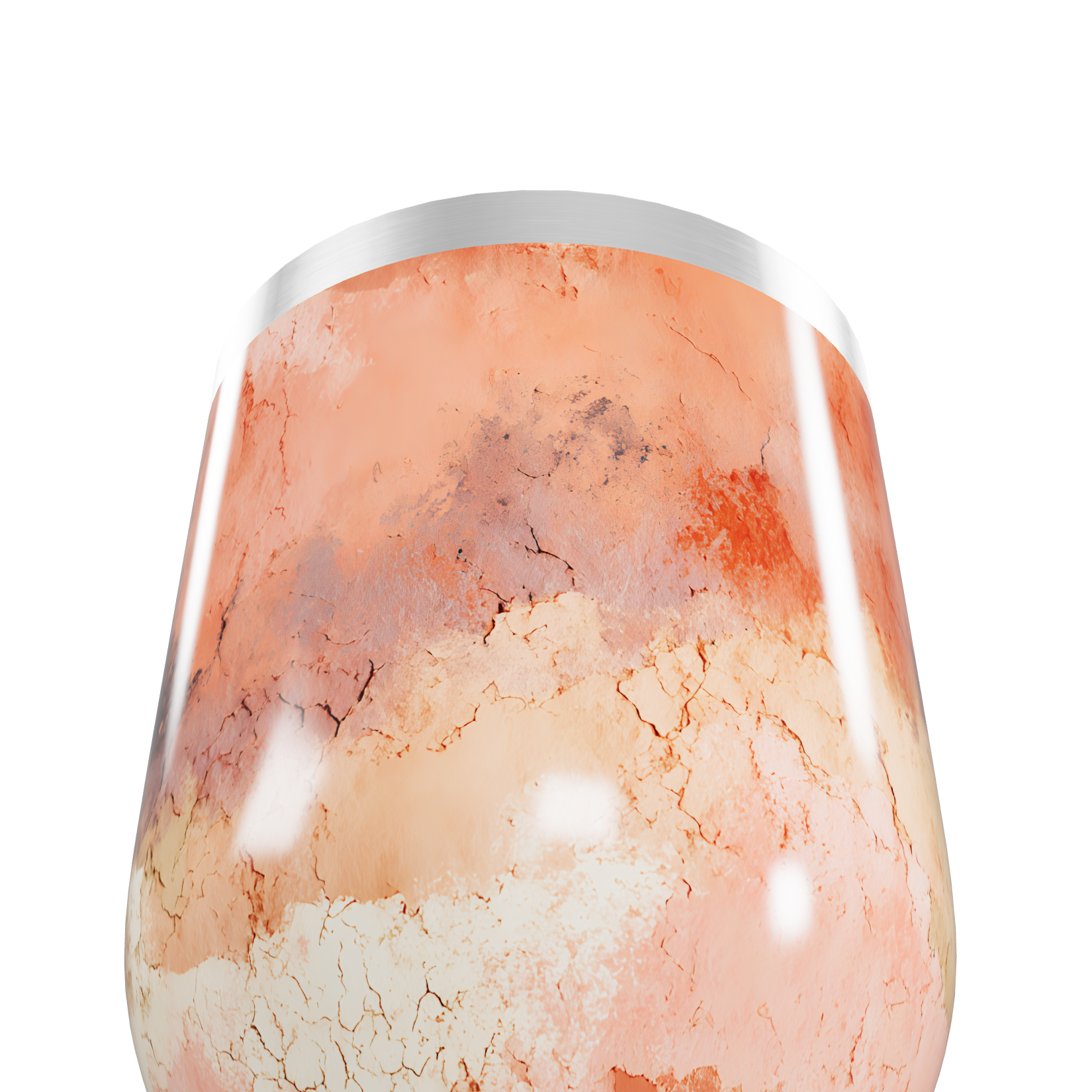 Copo Térmico Slim - Mármore Laranja Aço