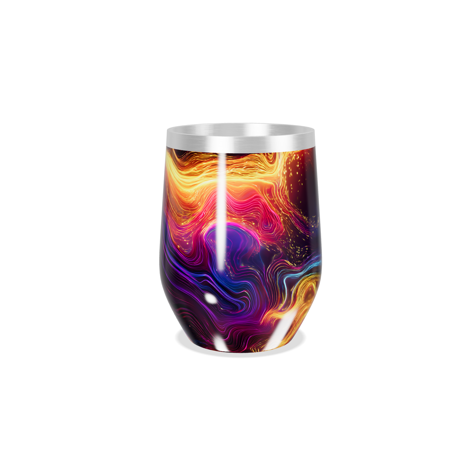 Copo Térmico Slim - Arte Abstrata Colorida