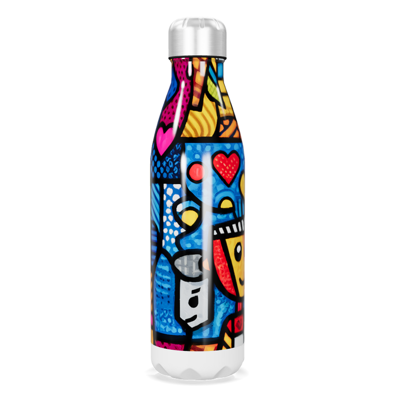 Garrafa Inox - Estampa Colorida Abstrata
