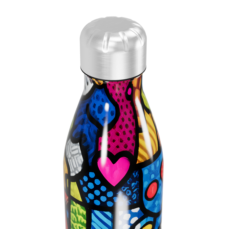 Garrafa Inox - Estampa Colorida Abstrata