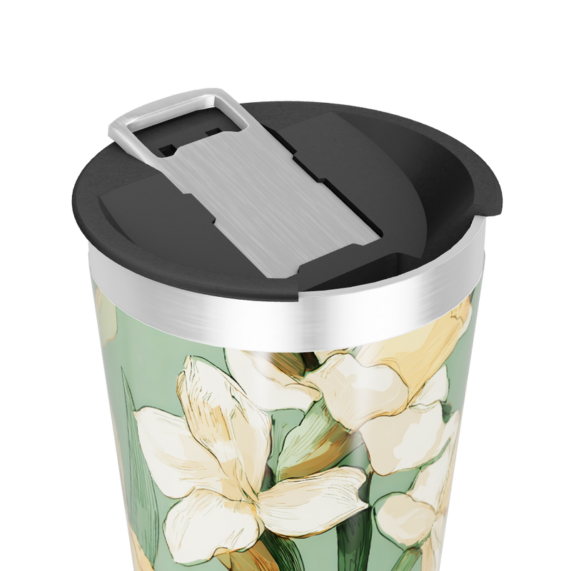 Copo Térmico - Floral Verde Aço Inox