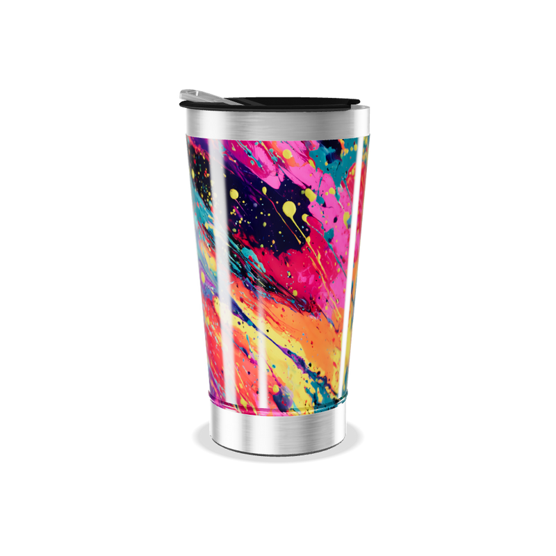 Copo Térmico - Estampa Abstrata Colorida