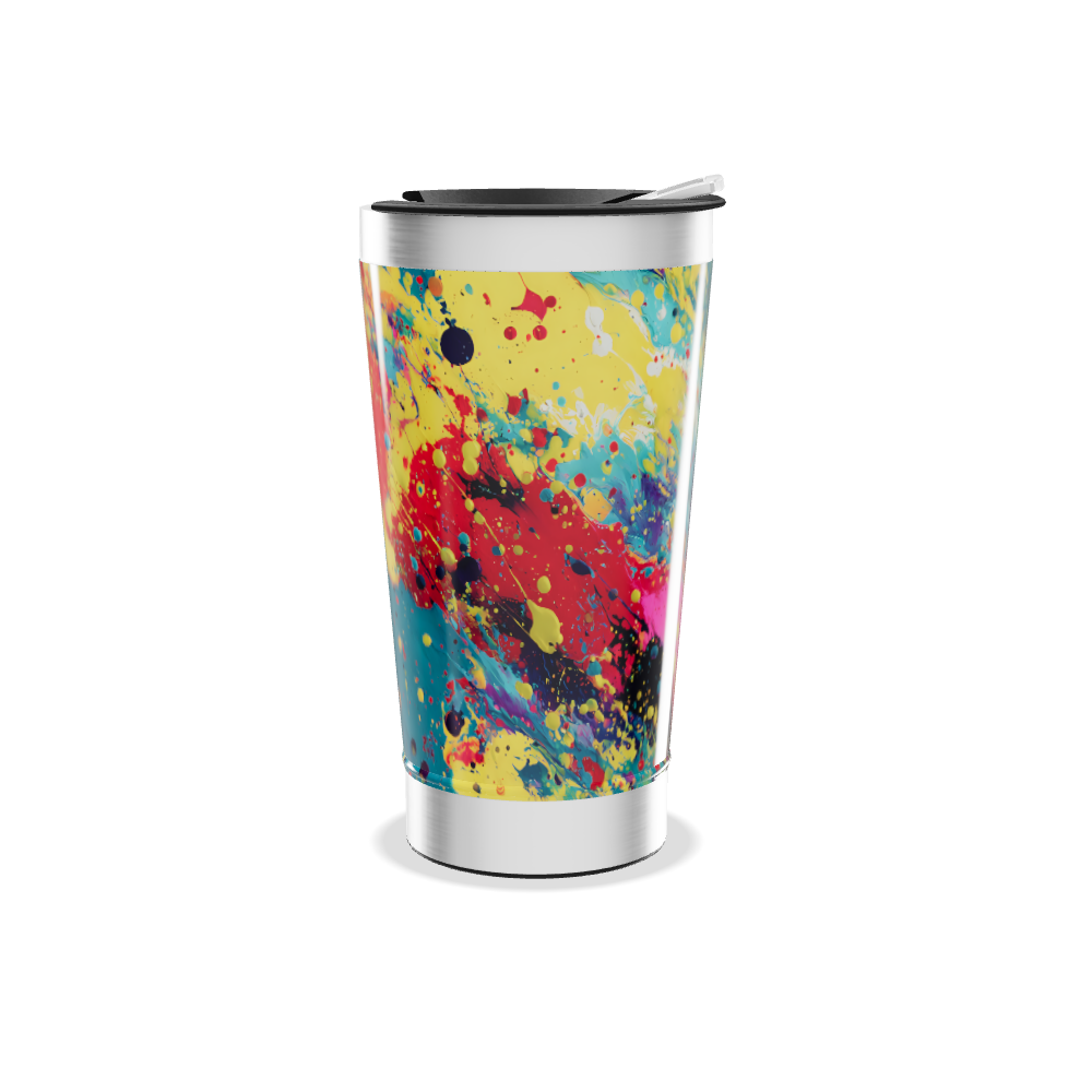 Copo Térmico - Estampa Abstrata Colorida