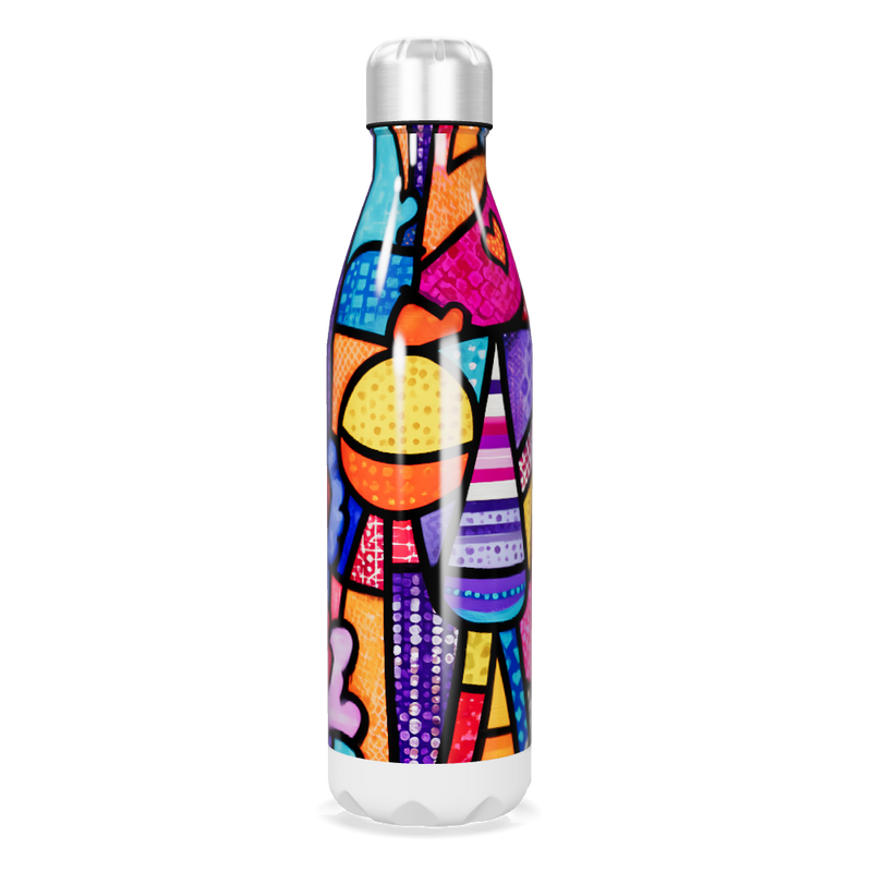 Garrafa Inox - Estampa Colorida Artística