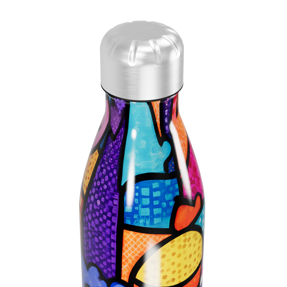 Garrafa Inox - Estampa Colorida Artística