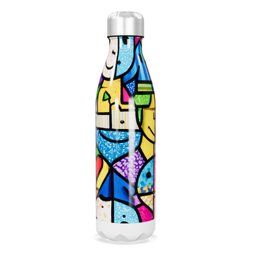 Garrafa Inox - Estampa Colorida Abstrata