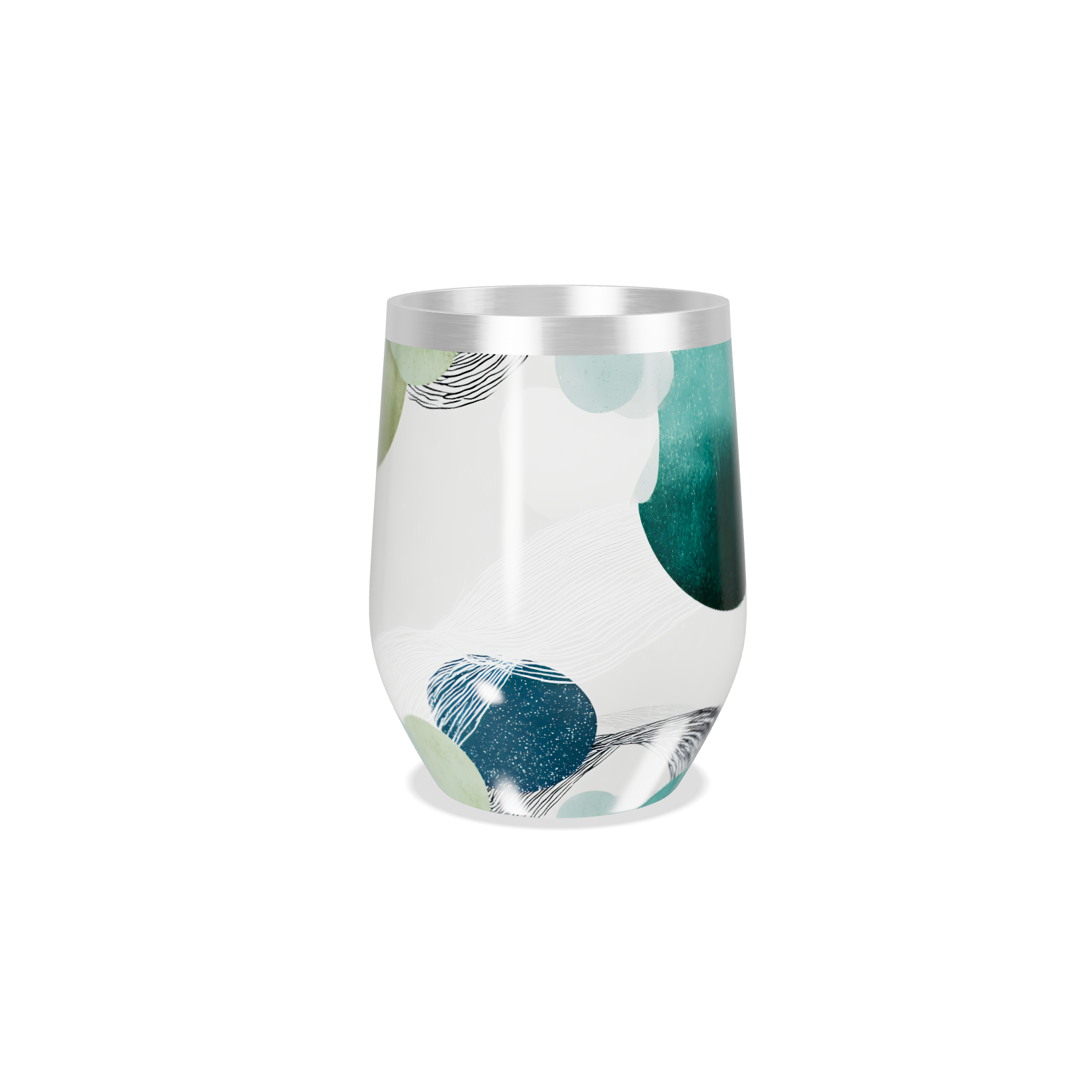 Copo Térmico Slim - Vidro com Estampa Verde