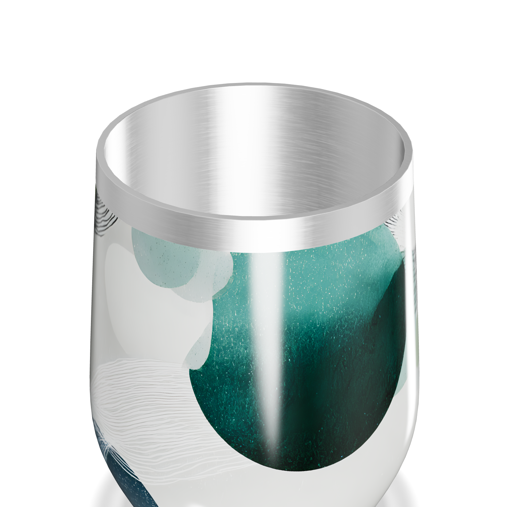 Copo Térmico Slim - Vidro com Estampa Verde