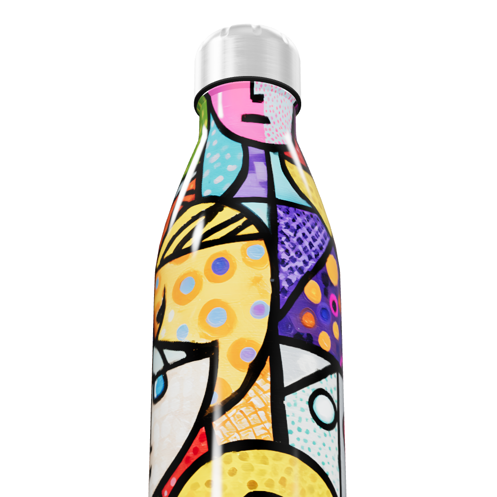 Garrafa Inox - Estampa Colorida Moderna