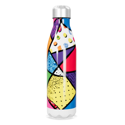 Garrafa Inox - Colorida com Estampa Geométrica