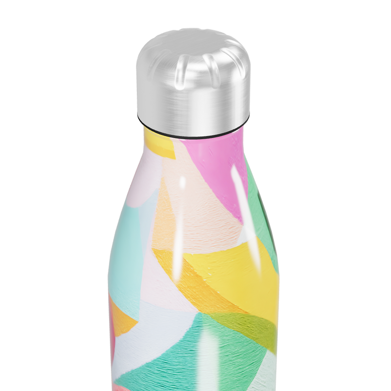 Garrafa Inox - Colorida com Estampa Abstrata
