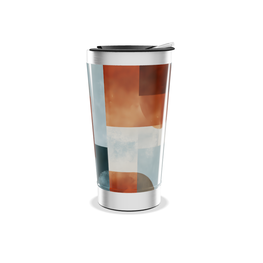 Copo Térmico - Estampa Abstrata Colorida