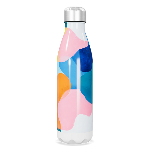 Garrafa Inox - Colorida com Estampa Abstrata