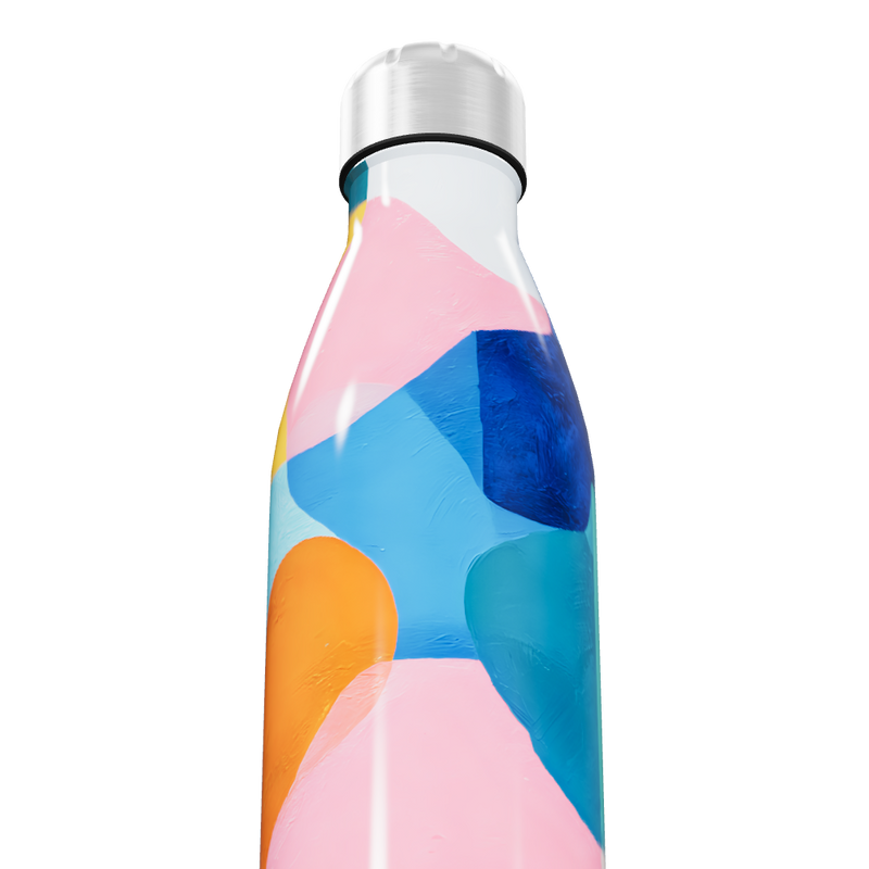 Garrafa Inox - Colorida com Estampa Abstrata