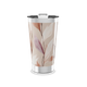 Copo Térmico - Folhas Bege Aço Inox