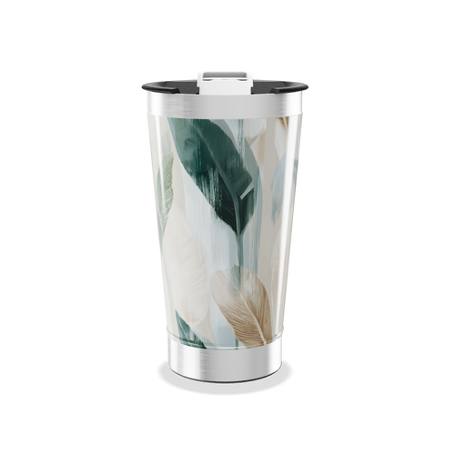 Copo Térmico - Estampa Folhas Coloridas