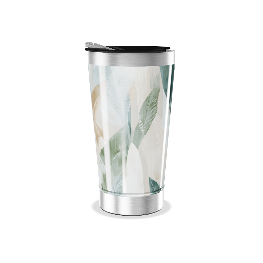 Copo Térmico - Estampa Folhas Coloridas