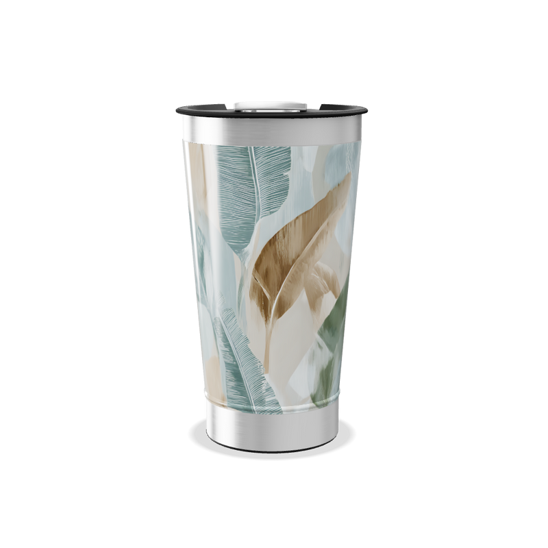 Copo Térmico - Estampa Folhas Coloridas