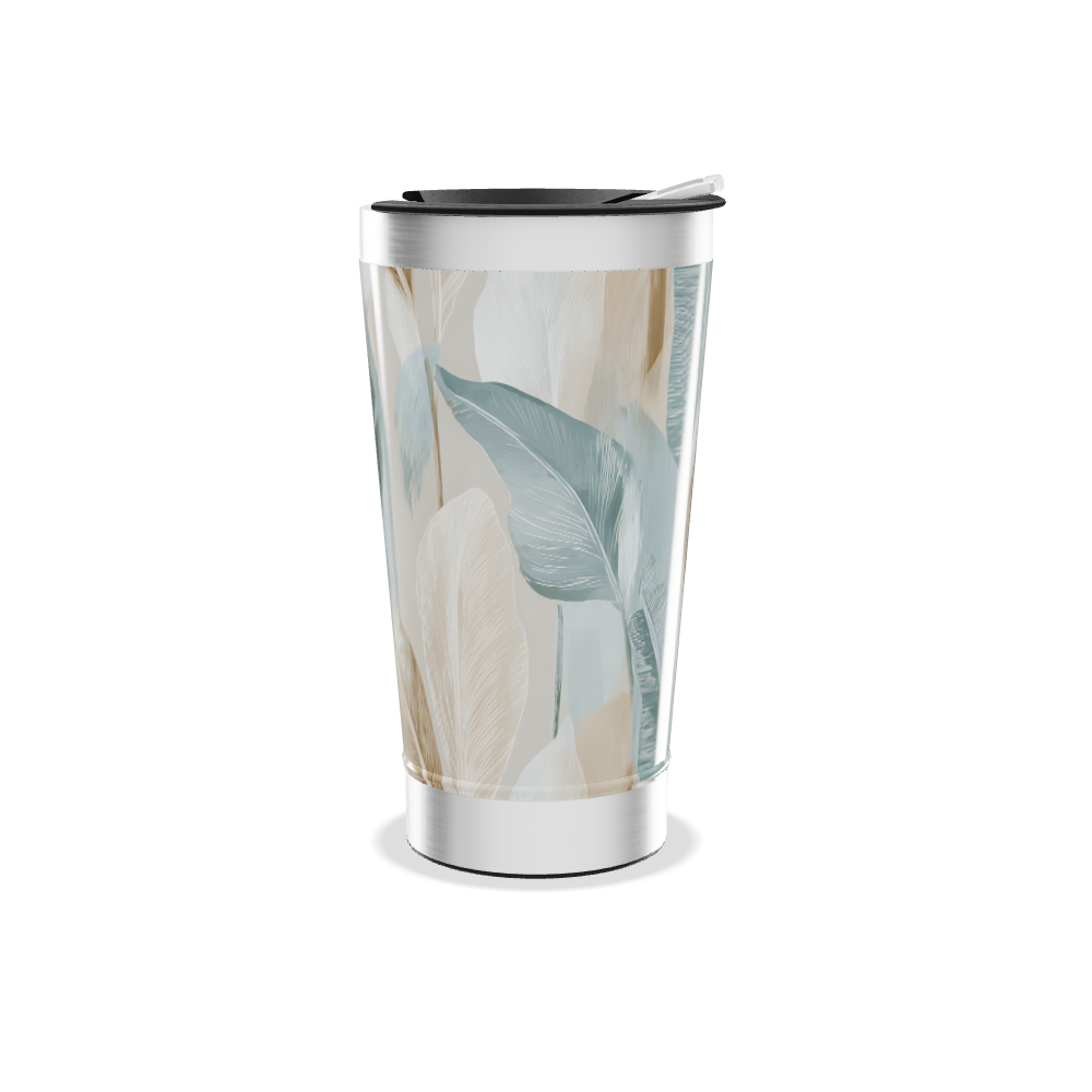 Copo Térmico - Estampa Folhas Coloridas