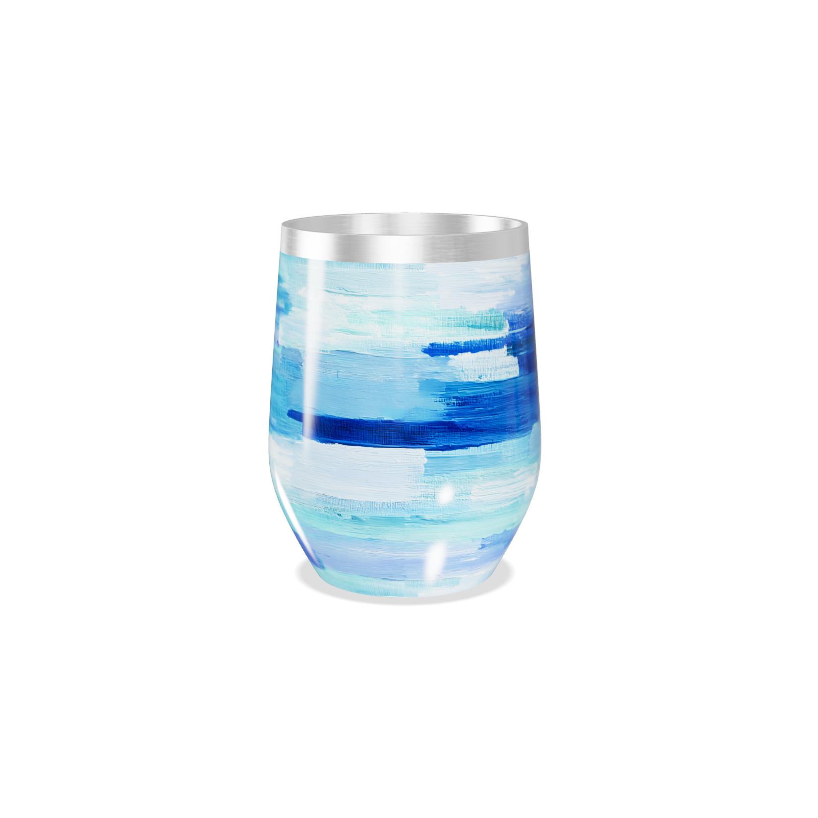 Copo Térmico Slim - Pintura Azul Aço Inox