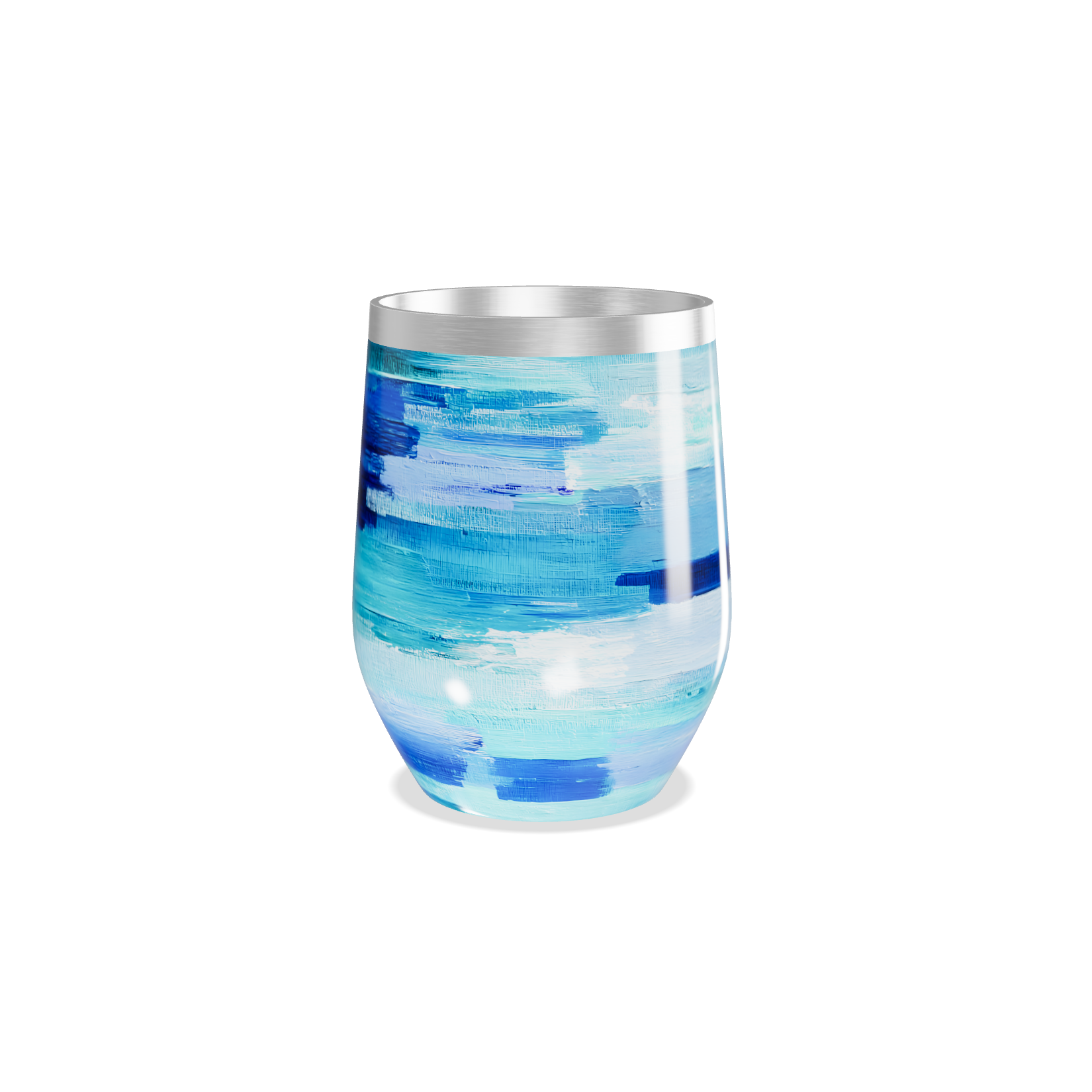 Copo Térmico Slim - Pintura Azul Aço Inox