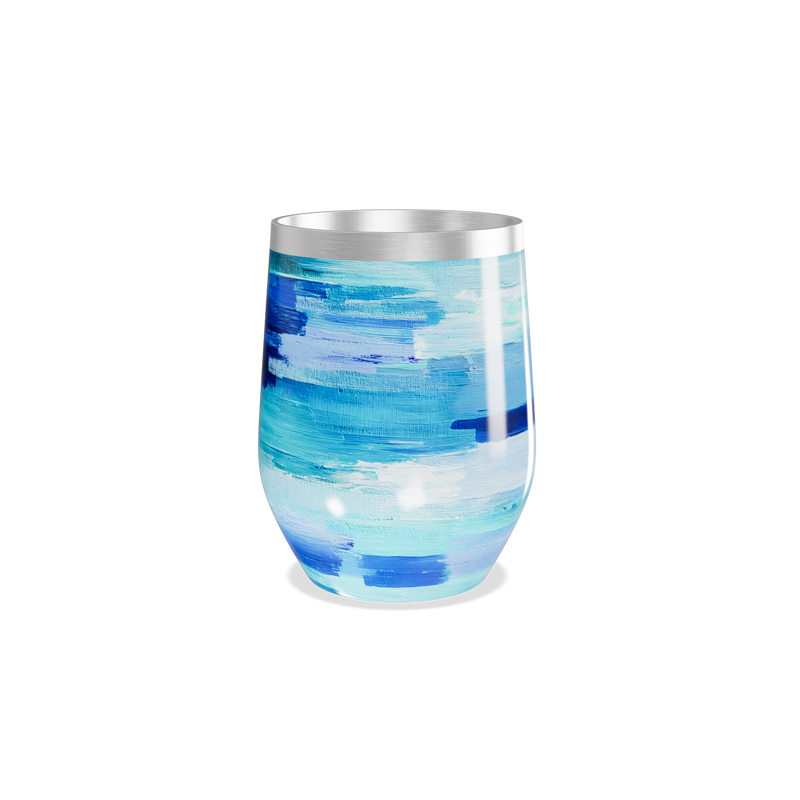 Copo Térmico Slim - Pintura Azul Aço Inox