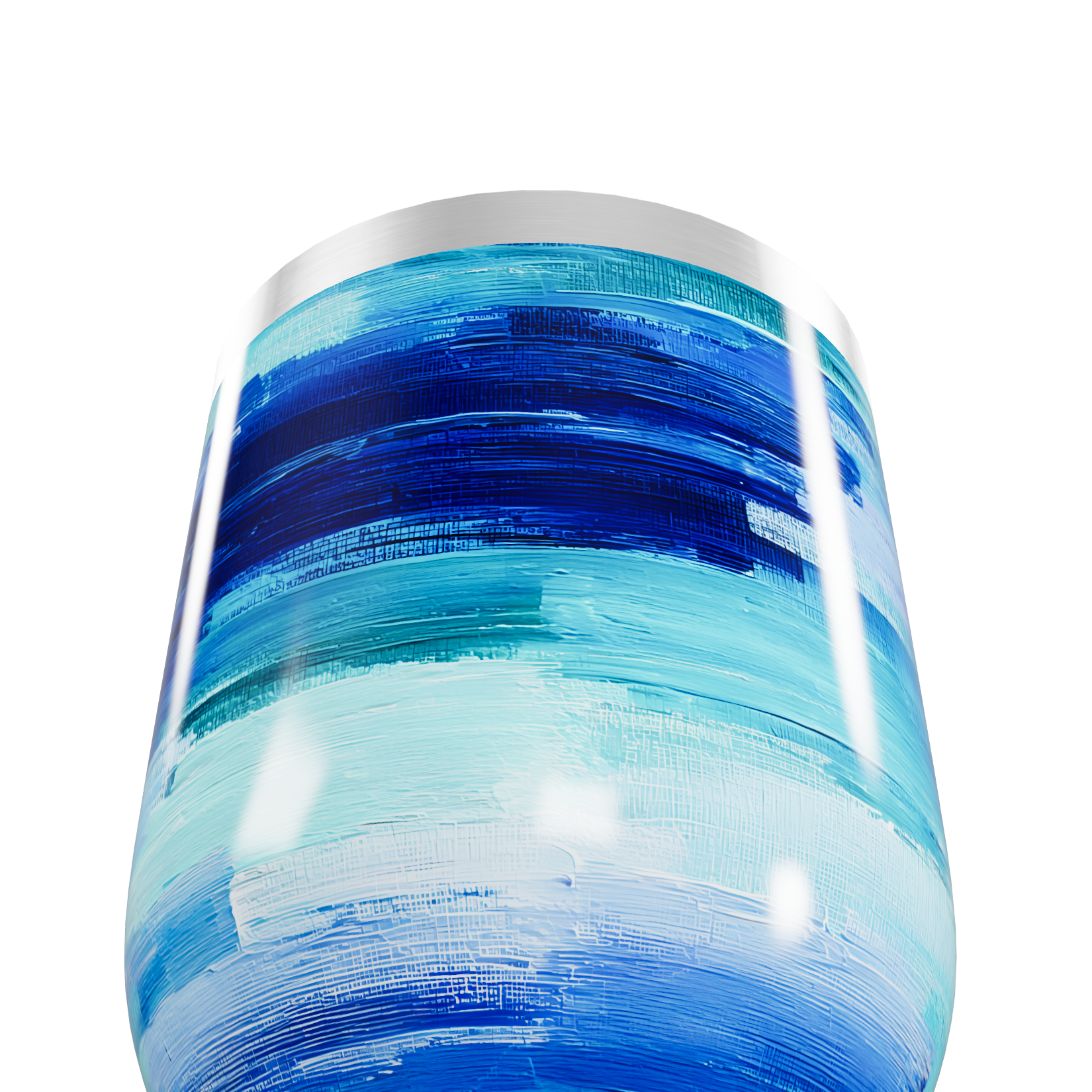 Copo Térmico Slim - Pintura Azul Aço Inox