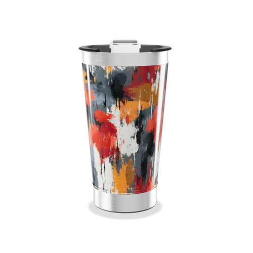 Copo Térmico - Estampa Abstrata Colorida