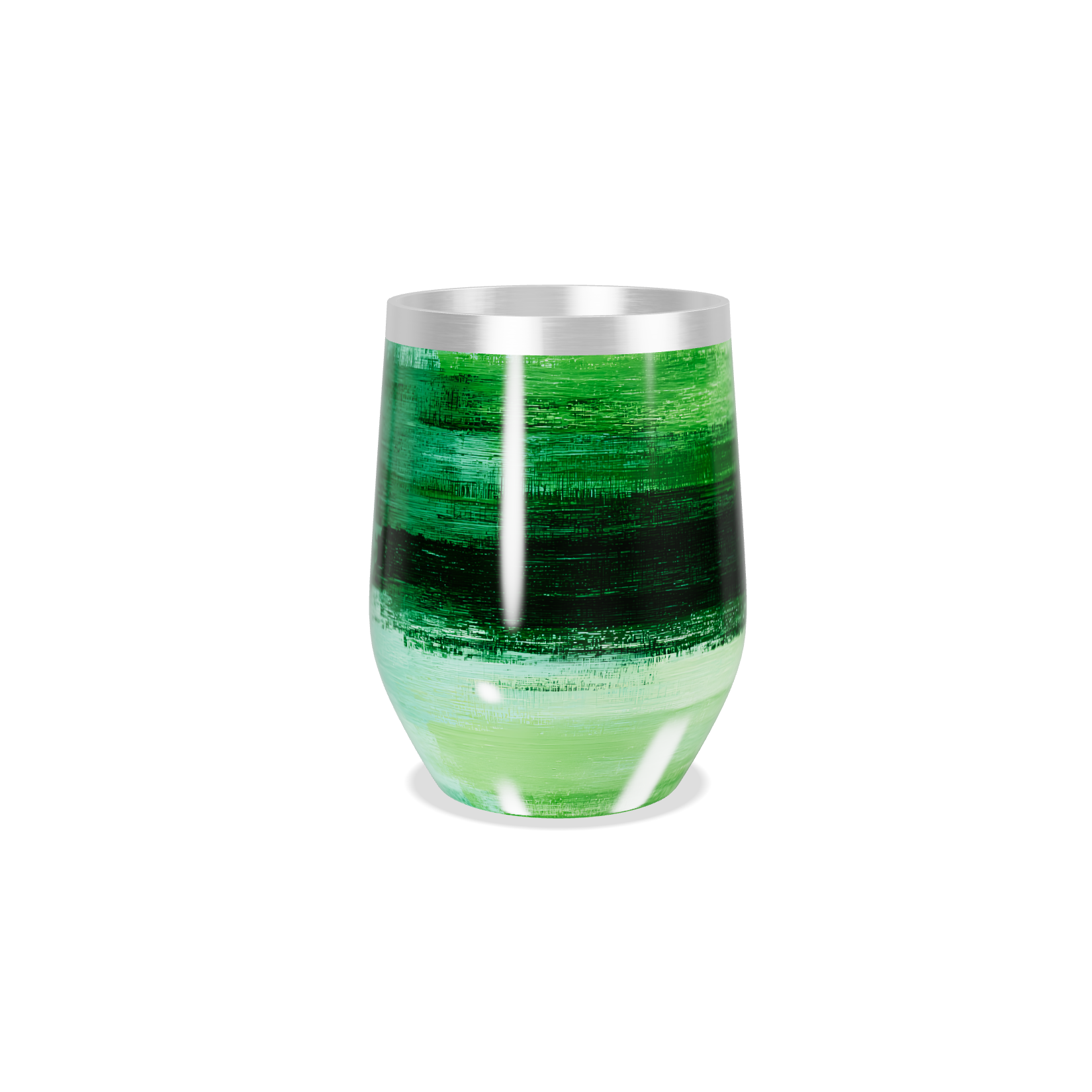 Copo Térmico Slim - Verde com Listras