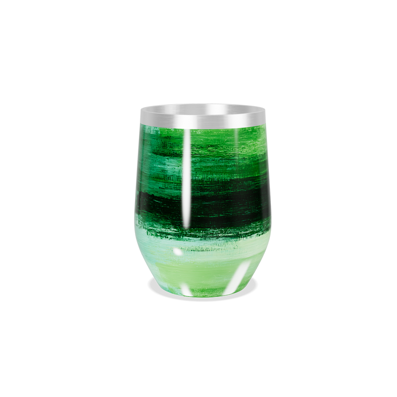 Copo Térmico Slim - Verde com Listras