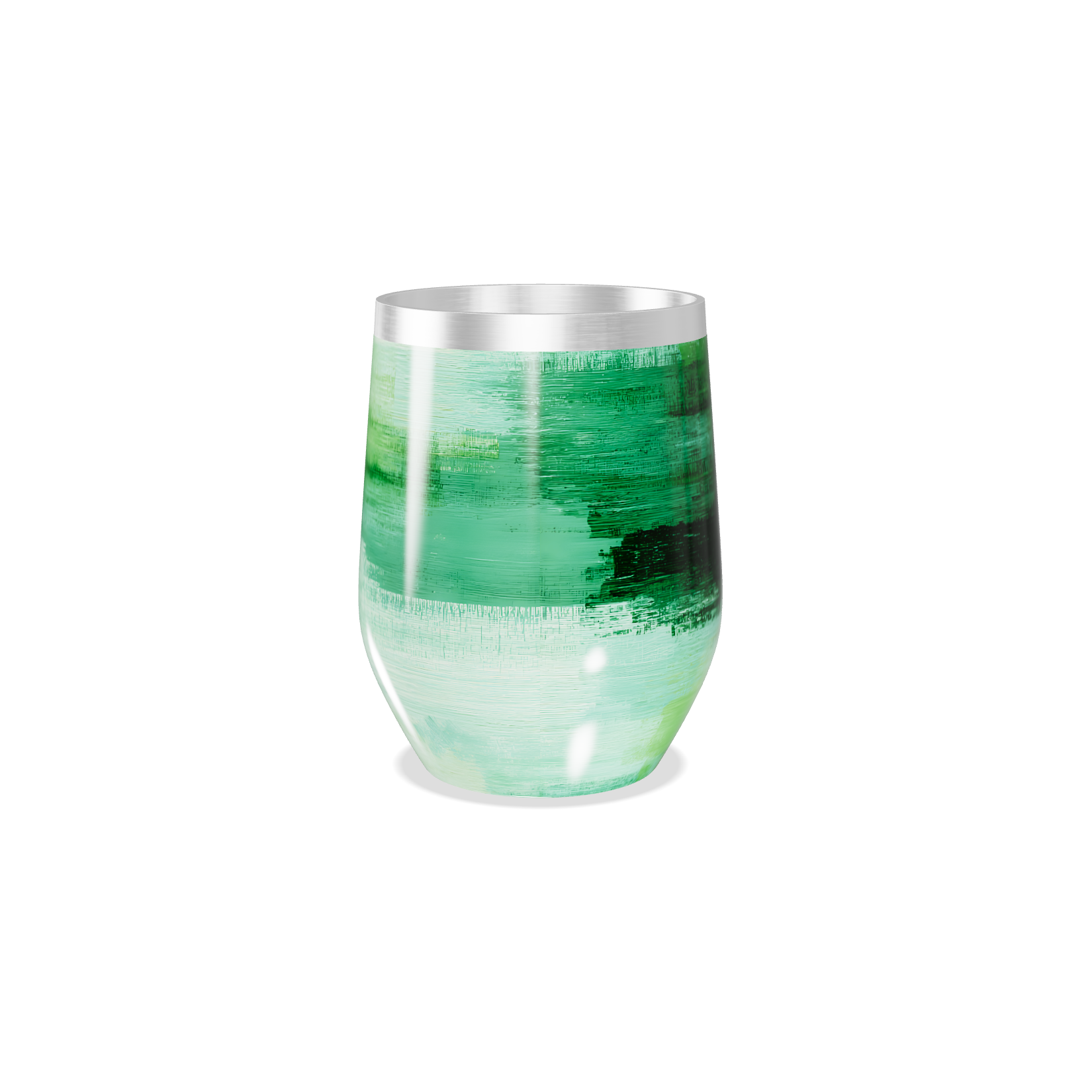 Copo Térmico Slim - Verde com Listras