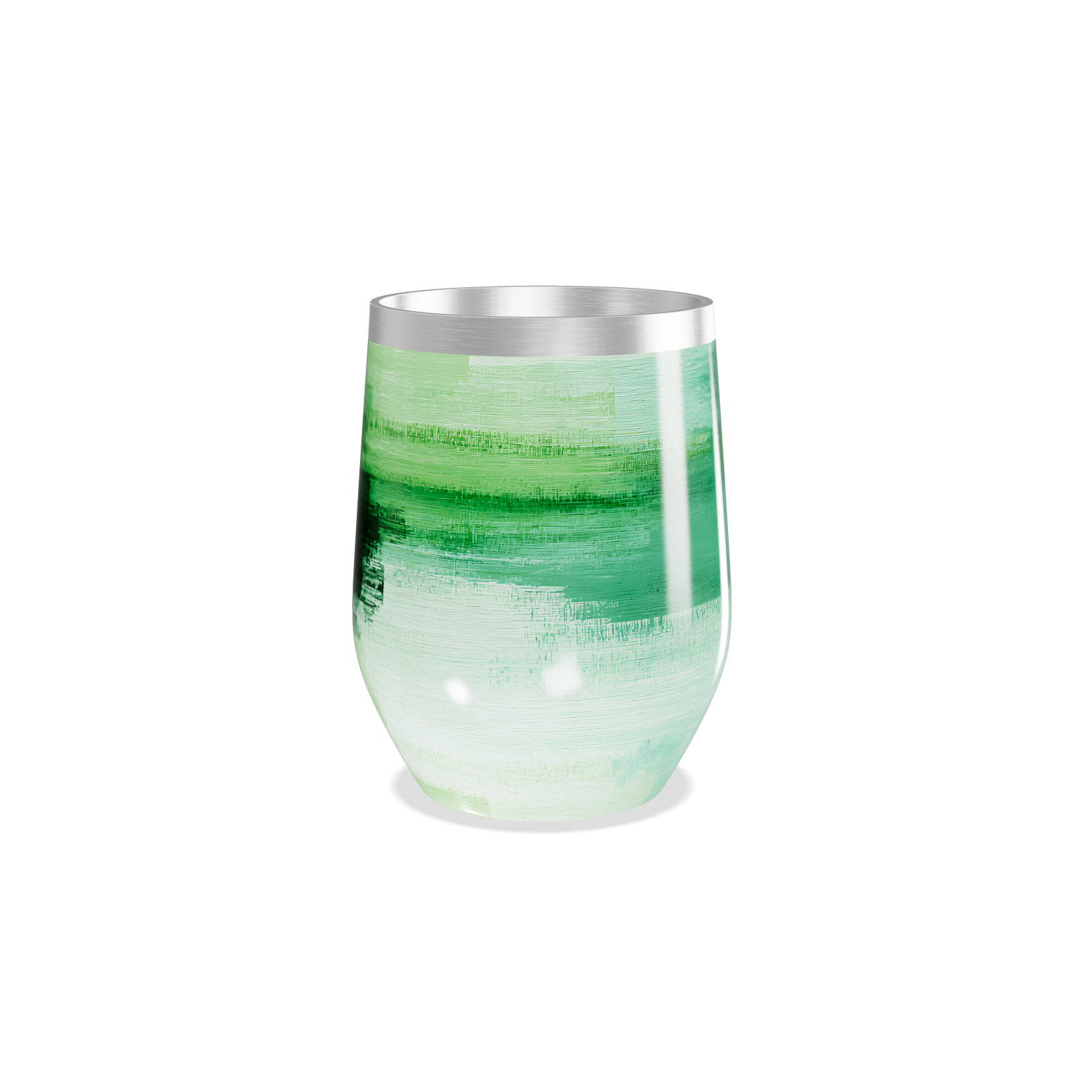 Copo Térmico Slim - Verde com Listras