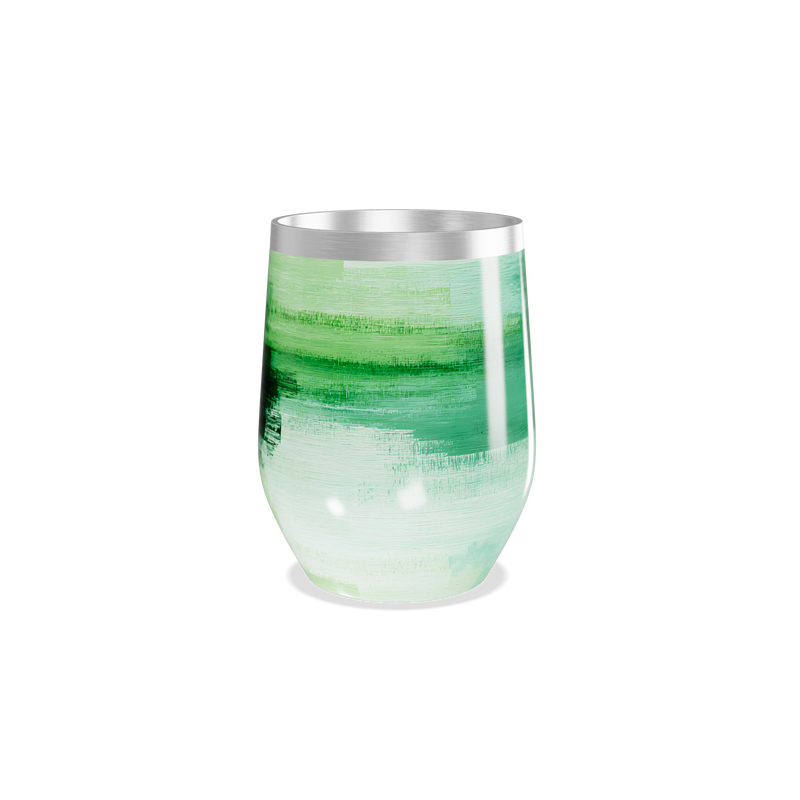 Copo Térmico Slim - Verde com Listras